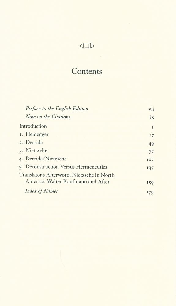 『Confrontations : Derrida/Heidegger /Nietzsche』 2
