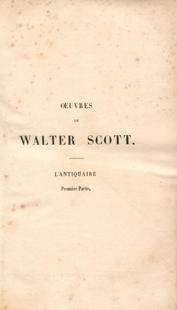 『OEUVRES DE WALTER SCOTT』 1