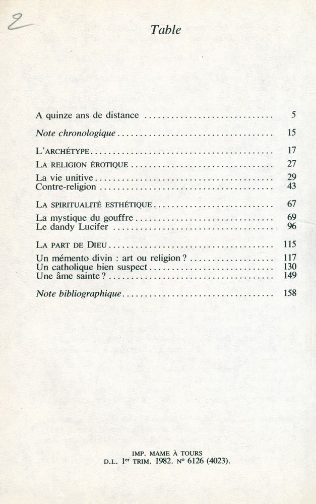 『Baudelaire la femme et Dieu』 2
