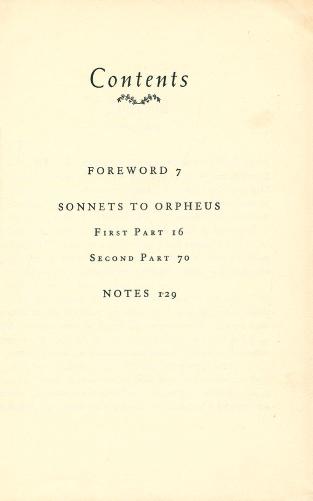 『SONNETS TO ORPHEUS』 2