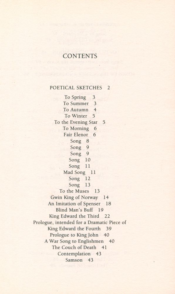 『The Selected Poems of William Blake』 2