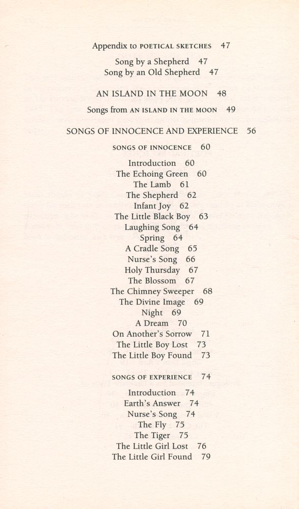 『The Selected Poems of William Blake』 3