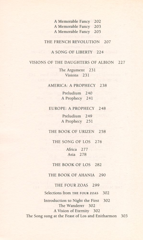 『The Selected Poems of William Blake』 7