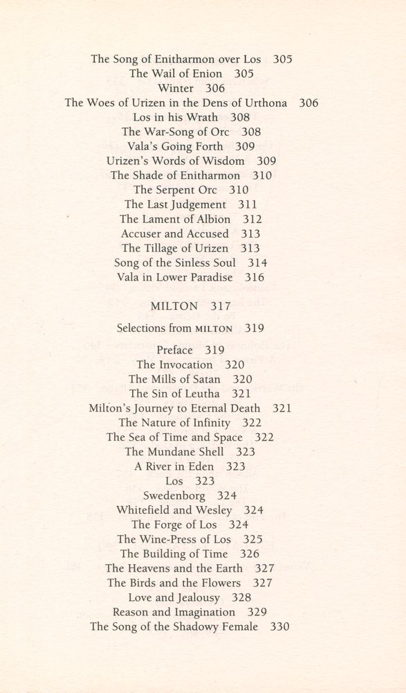 『The Selected Poems of William Blake』 8