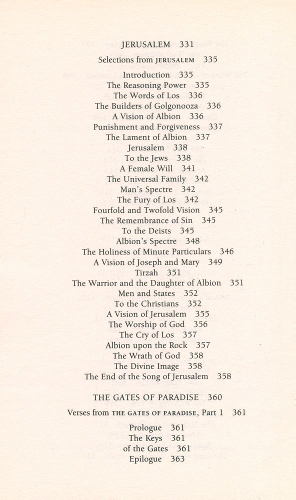 『The Selected Poems of William Blake』