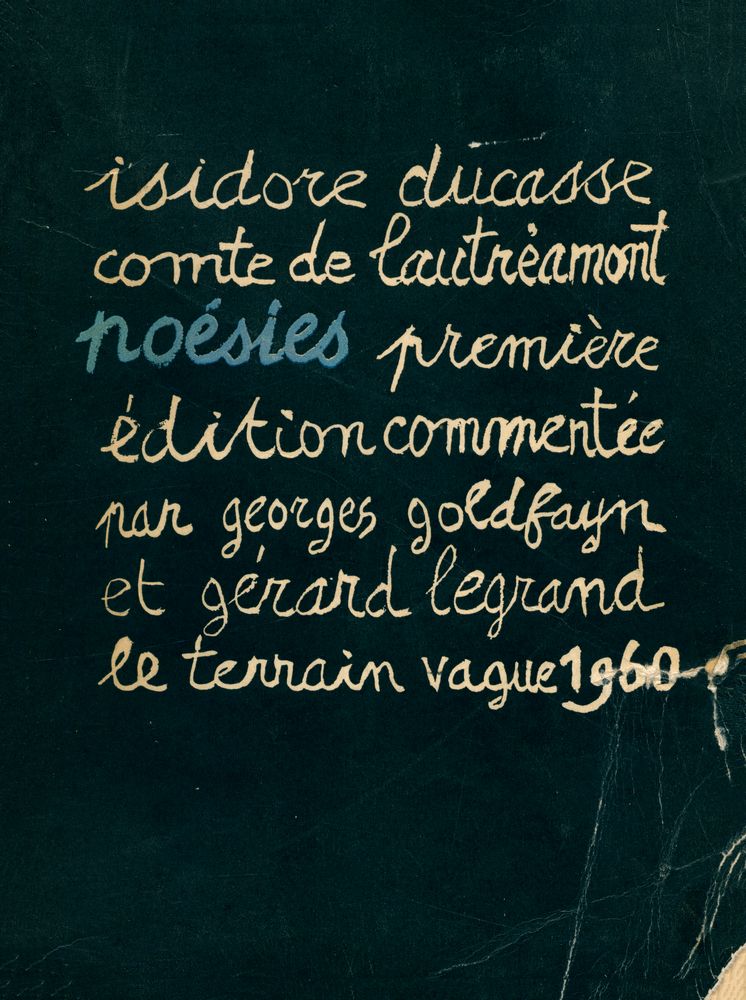 『COMTE DE LAUTRÉAMONT : POÉSIES』 1