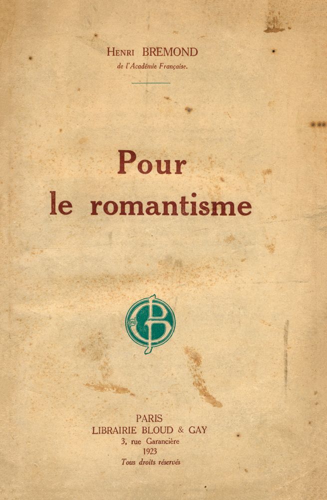 『Pour le romantisme』 1