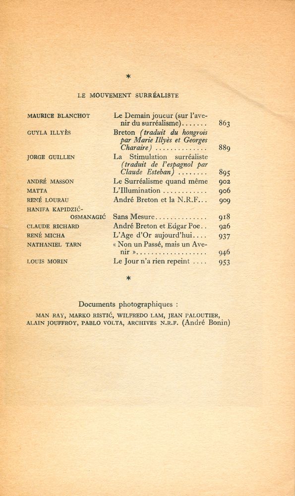 『LA NOUVELLE REVUE FRANÇAISE』 1967 AVRIL 4