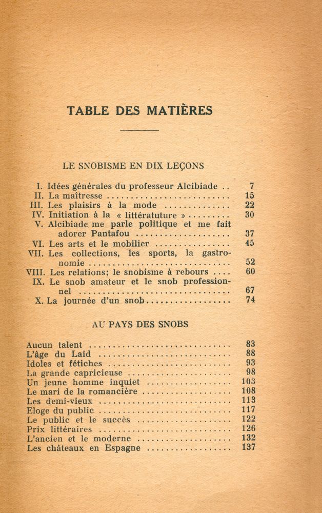 『VOYAGE AU PAYS DES SNOBS』 2