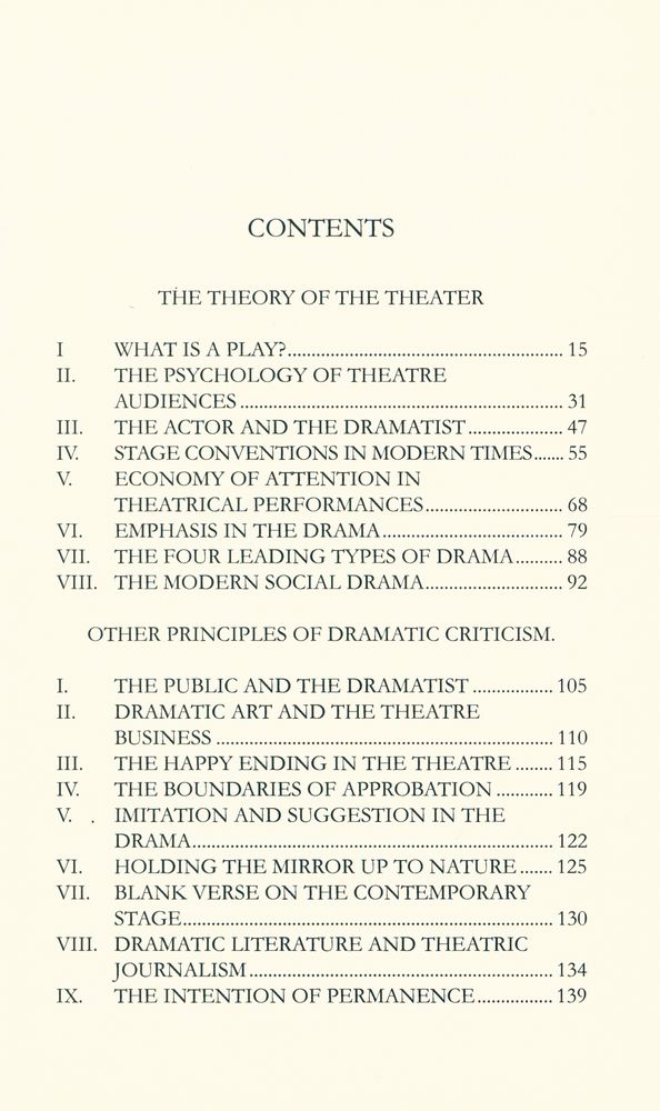 『THE THEORY OF THE THEATRE AND OTHER PRINCIPLES OF DRAMATIC CRITICISM』 2