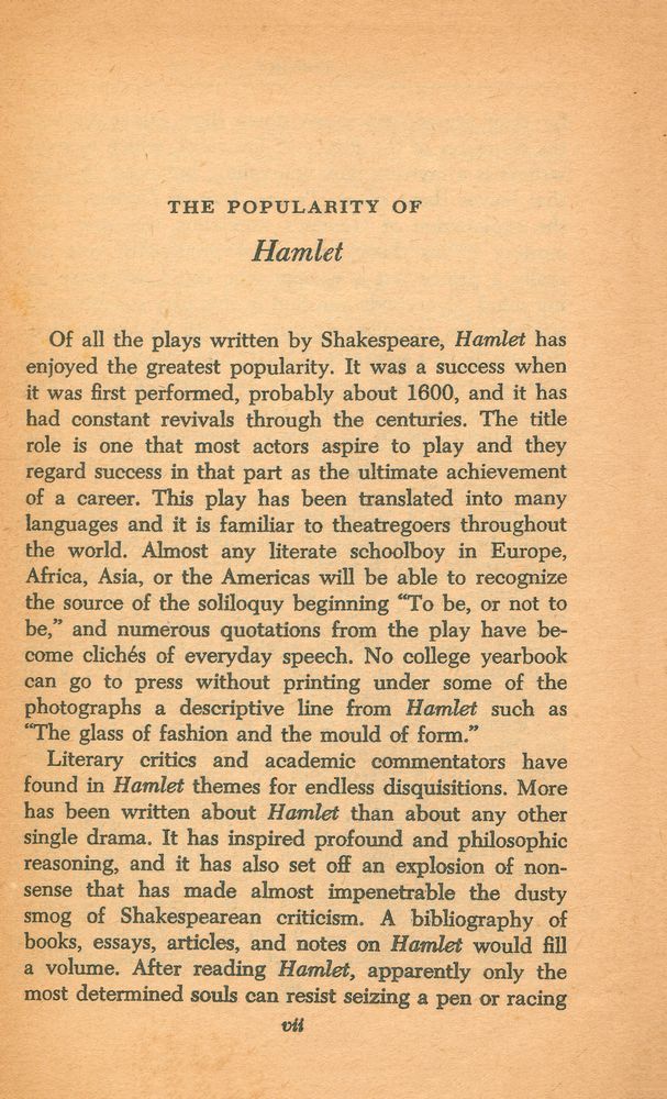 『The Folger Library General Reader's Shakespeare - THE TRAGEDY OF HAMLET, PRINCE OF DENMARK』 2