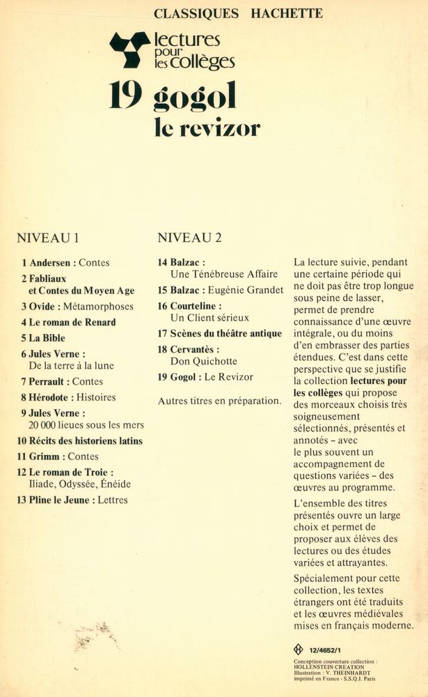 『lectures pour les collègesle - revizor』 3