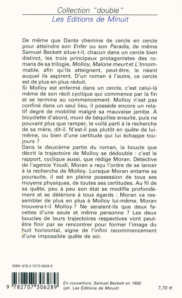 『MOLLOY suivi de 《MOLLOY》 : UN ÉVÉNEMENT LITTÉRAIRE UNE ŒUVRE』 3