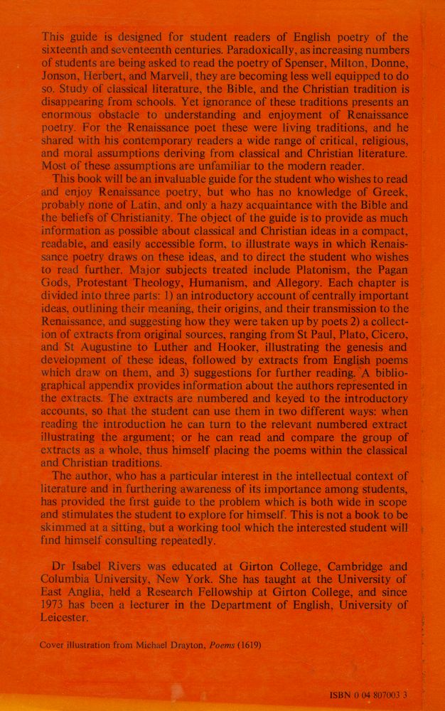 『Classical and christian ideas in English Renaissance poetry』 3