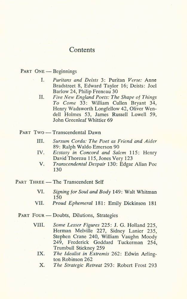 『American Poets : FROM THE PURITANS TO THE PRESENT』 2