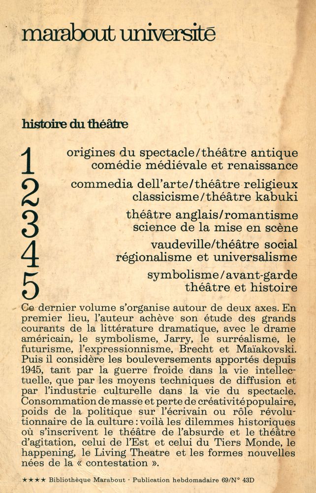 『histoire du théâtre 5. Symbolisme, avant - garde, théâtre et histoire』 3