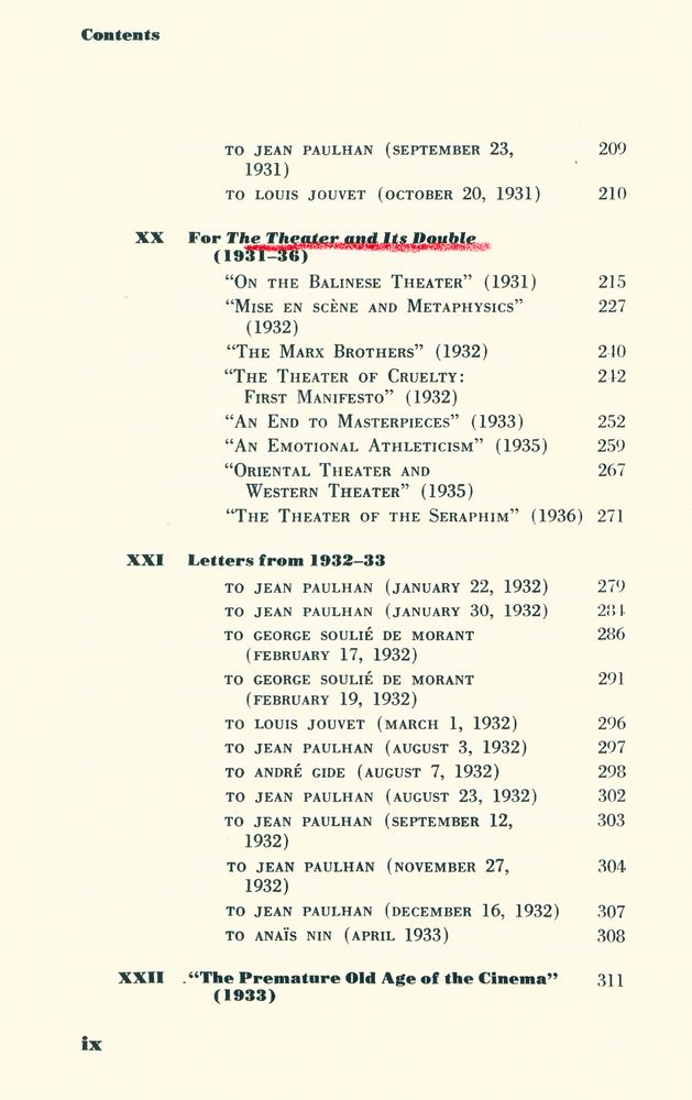 『Antonin Artaud, selected writing』 6
