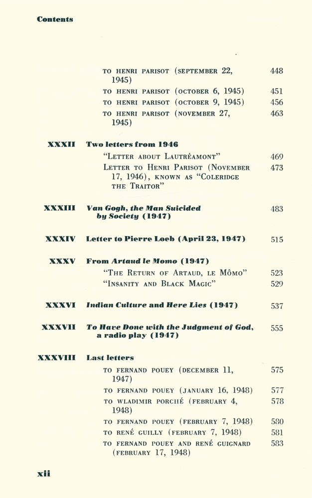 『Antonin Artaud, selected writing』