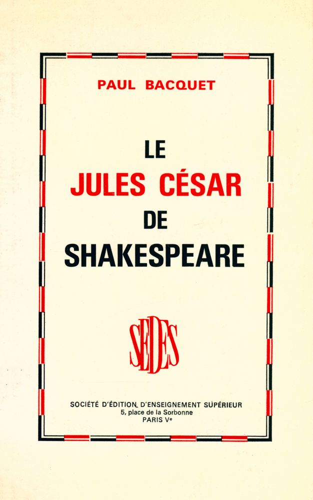 『LE JULES CÉSAR DE SHAKESPEARE』 1