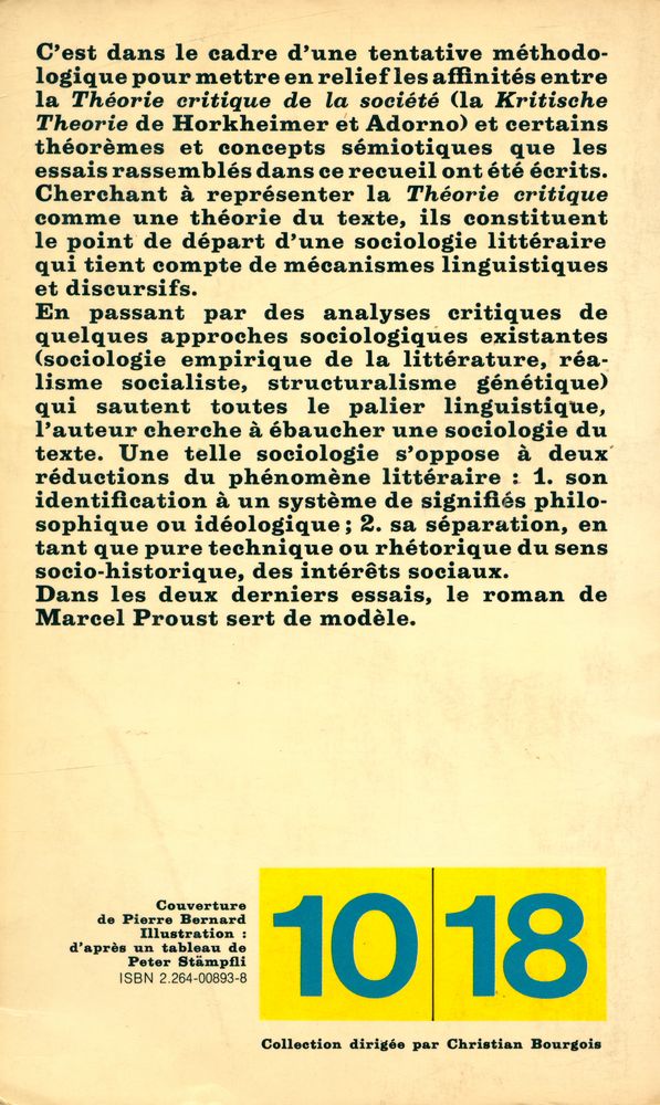 『POUR UNE SOCIOLOGIE DU TEXTE LITTÉRAIRE』 3