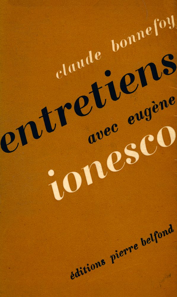 『entretiens avec eugene ionèsco』 1
