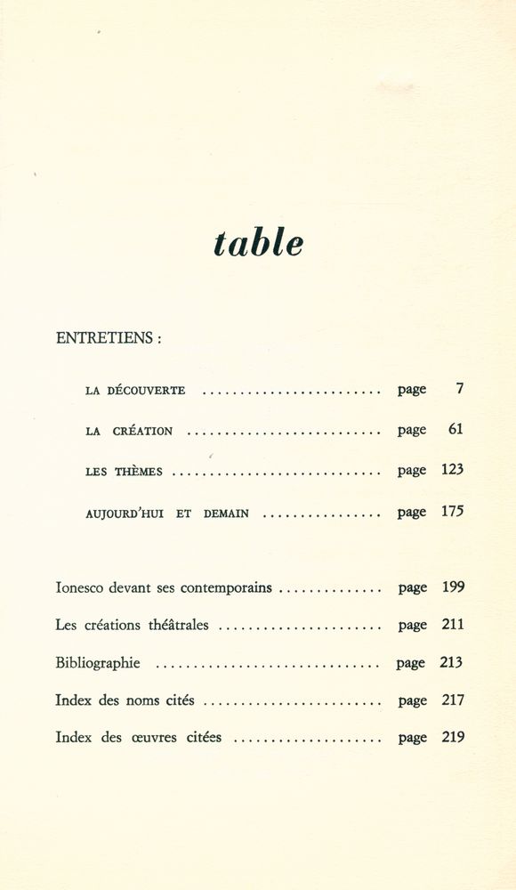 『entretiens avec eugene ionèsco』 2