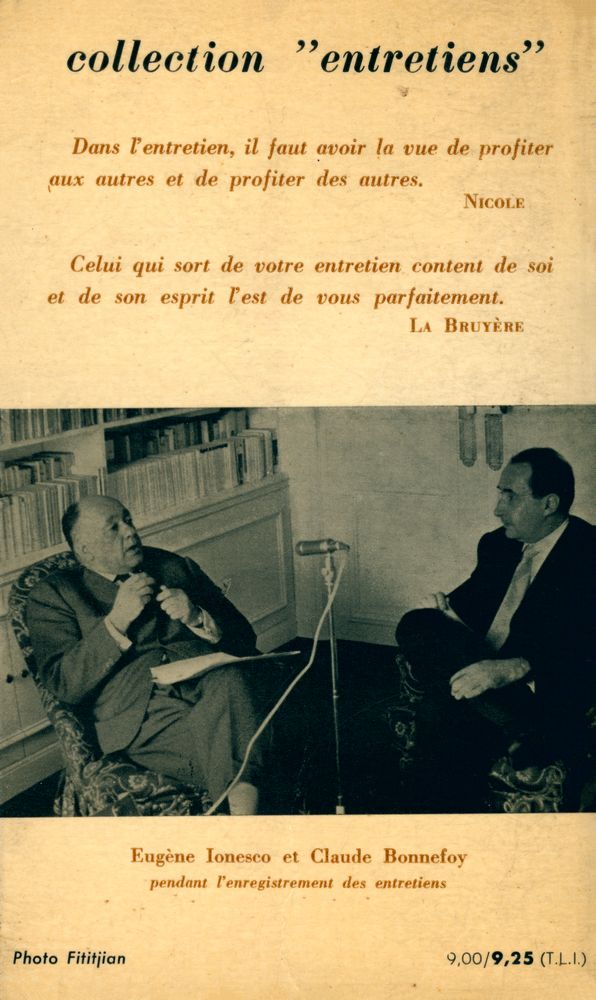 『entretiens avec eugene ionèsco』 3