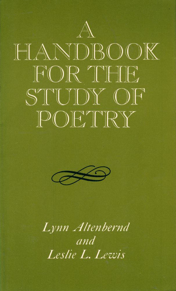 『A HANDBOOK FOR THE STUDY OF POETRY』 1