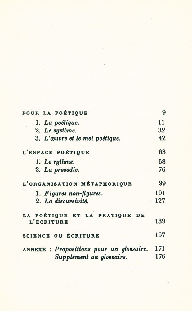 『Pour la poétique Ⅰ: essai』 2