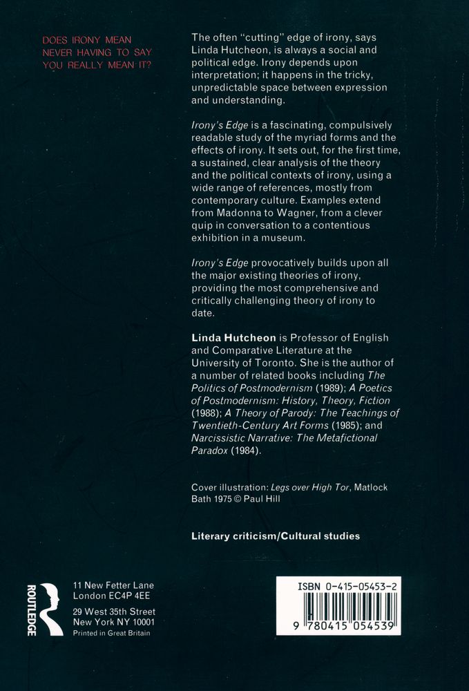 『IRONY'S EDGE : The theory and politics of irony』 3