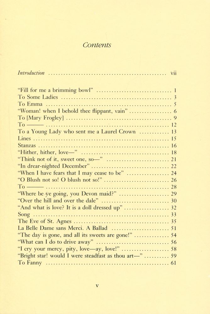 『The Love Poems of John Keats : In Praise of Beauty』 2