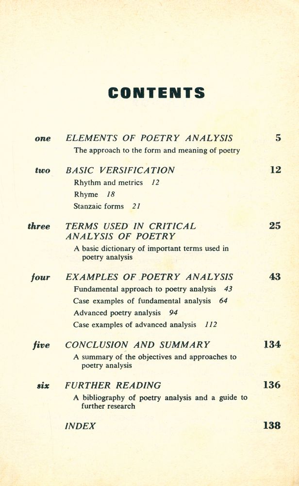 『HOW TO ANALYZE POETRY』 2