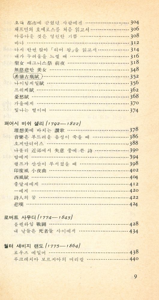『浪漫主義 英詩(낭만주의 영시)』 4