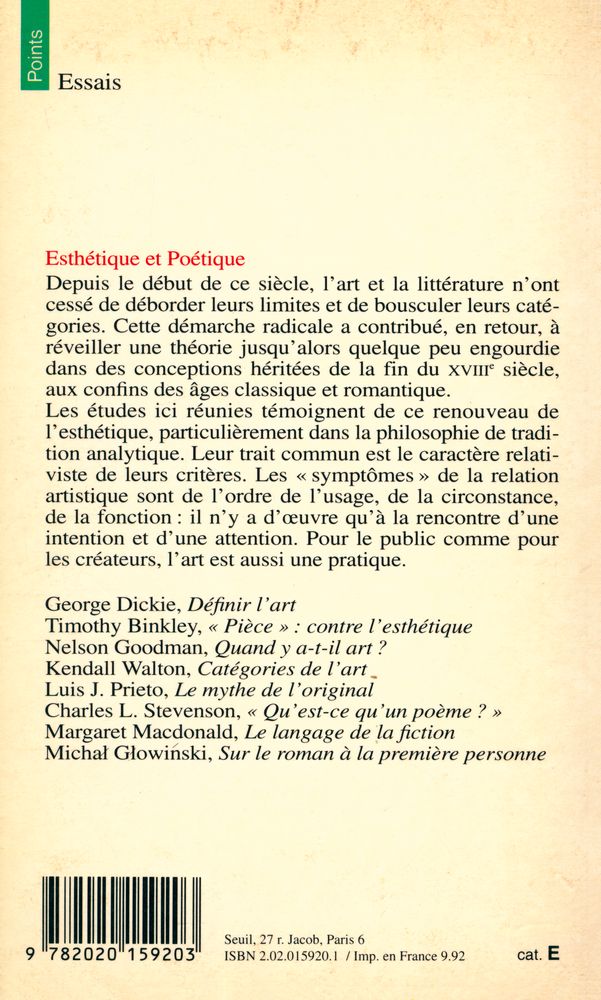 『Esthétique et Poétique』 3