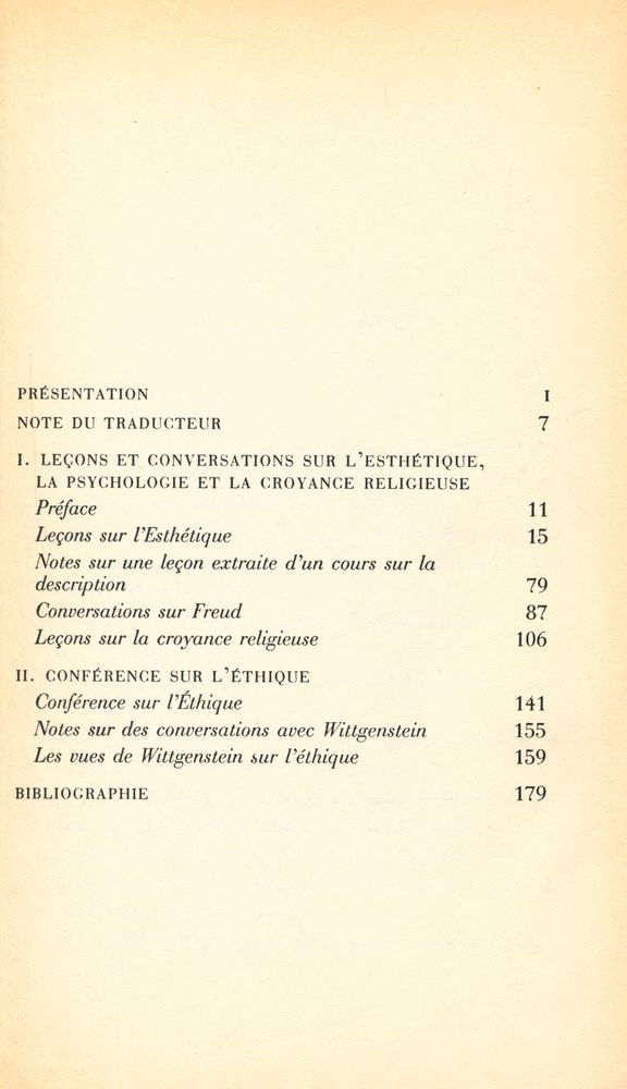 『Leçons et conversations』 2