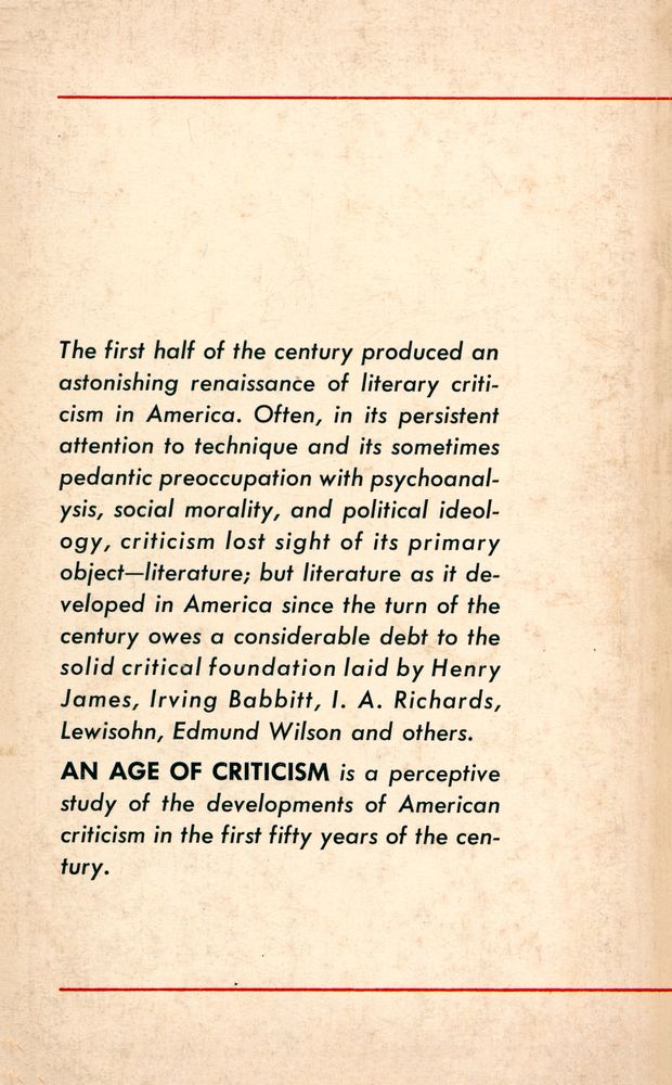 『An Age of Criticism 1900 - 1950』 3