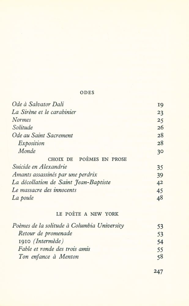 『Poésies, Ⅲ : 1926 - 1936 : Poètè à New York : Chant funèbre pour I.S. Mejías Divan du Tamarit et autres textes』 2