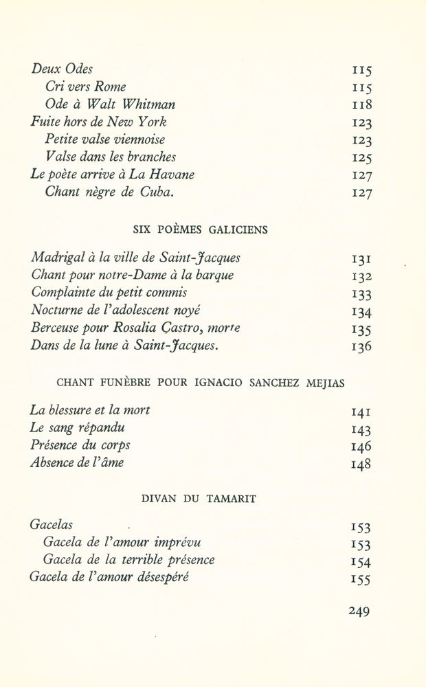 『Poésies, Ⅲ : 1926 - 1936 : Poètè à New York : Chant funèbre pour I.S. Mejías Divan du Tamarit et autres textes』 4