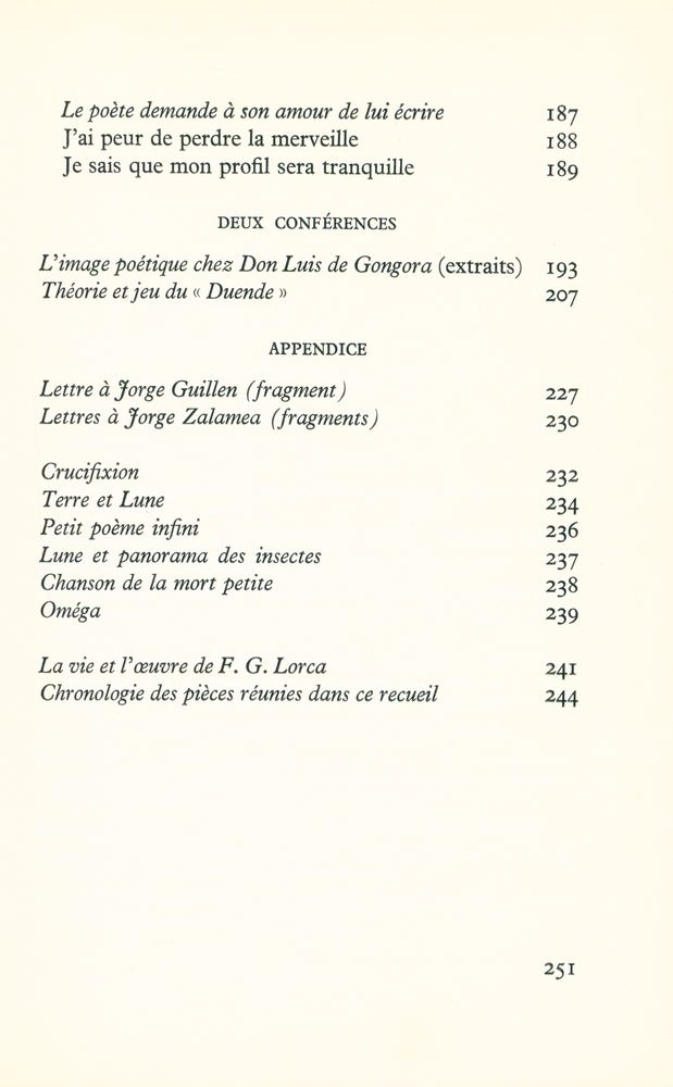 『Poésies, Ⅲ : 1926 - 1936 : Poètè à New York : Chant funèbre pour I.S. Mejías Divan du Tamarit et autres textes』 6