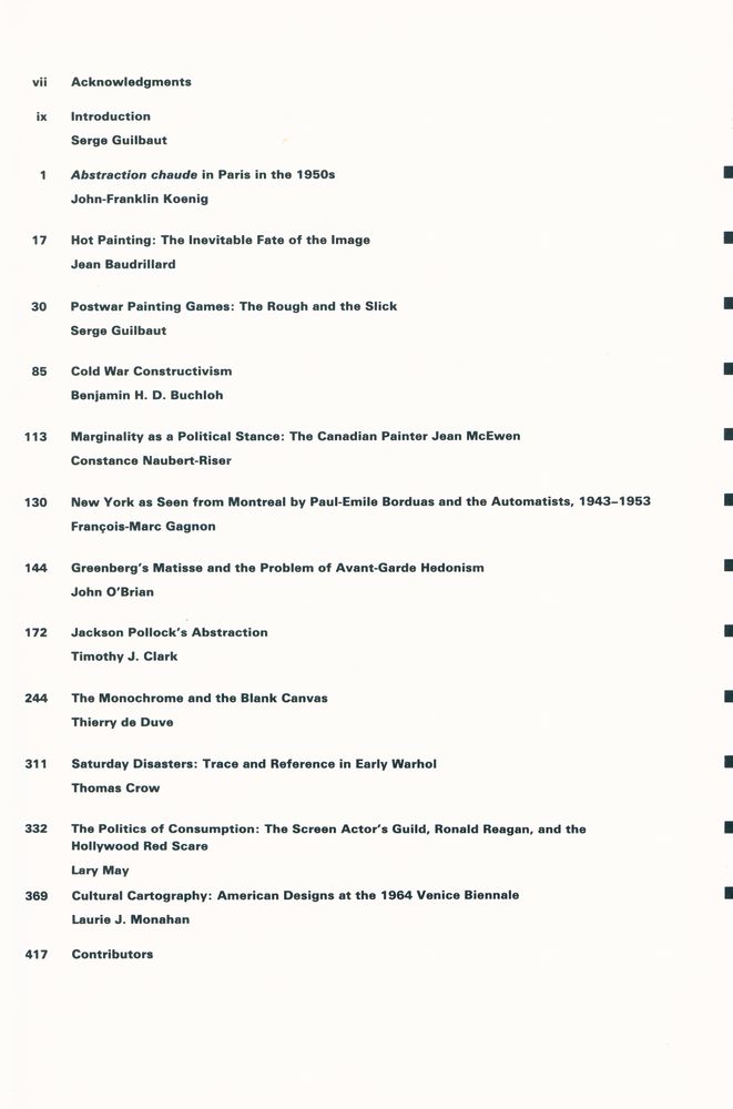 『Reconstructing Modernism : Art in New York, Paris, and Montreal 1945-1964』 2