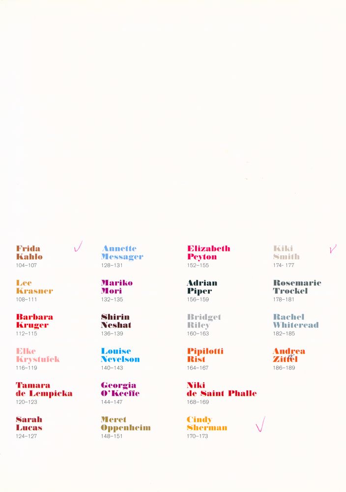 『WOMEN ARTISTS IN THE 20TH AND 21ST CENTURY』 3