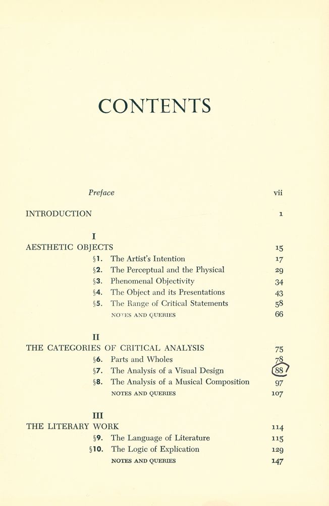 『AESTHETICS : PROBLEMS IN THE PHILOSOPHY OF THE CRITICISM』 2