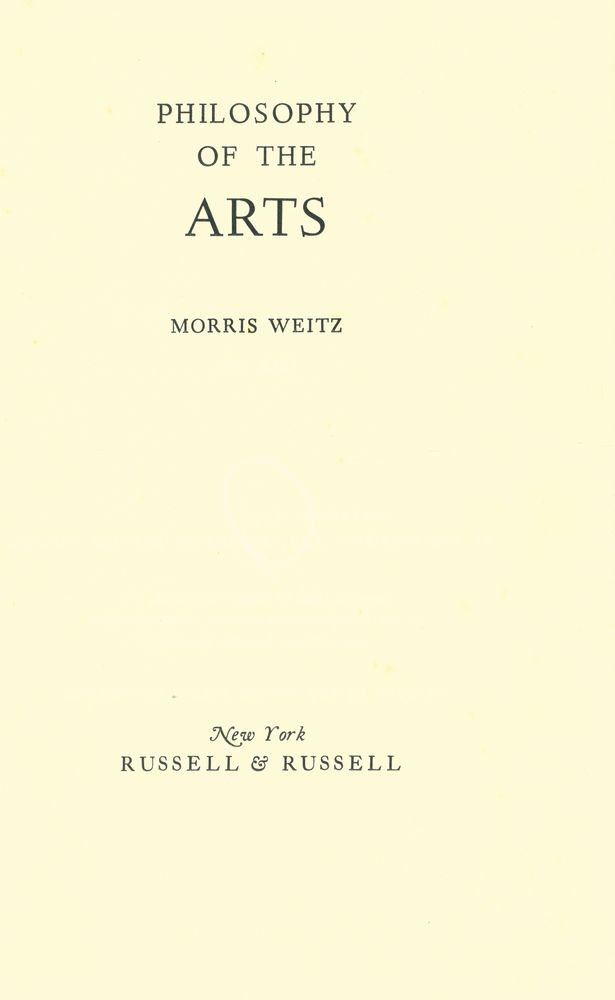 『PHILOSOPHY OF THE ARTS』 1