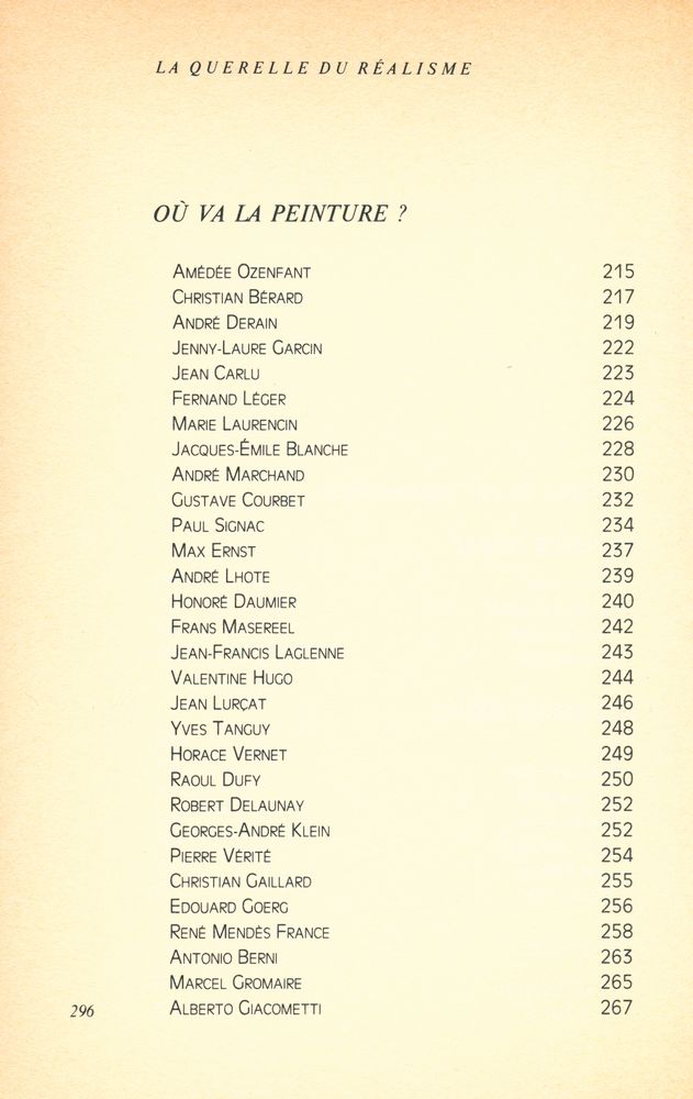 『LA QUERELLE DU REALISME』 3