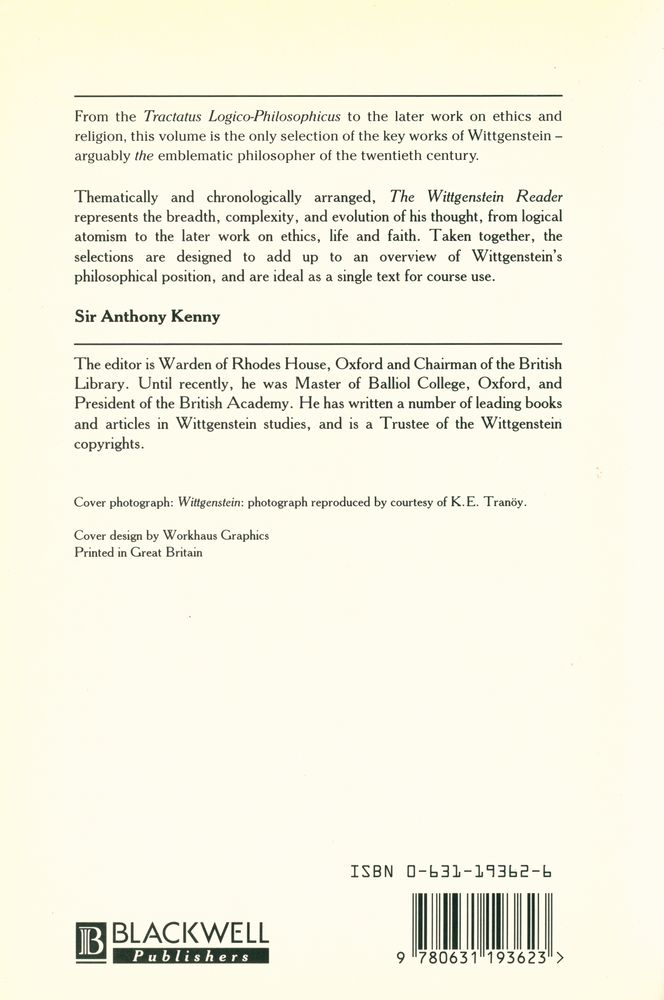 『The Wittgenstein reader』 3
