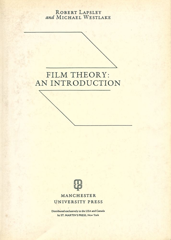 『FILM THEORY: AN INTRODUCTION』 1