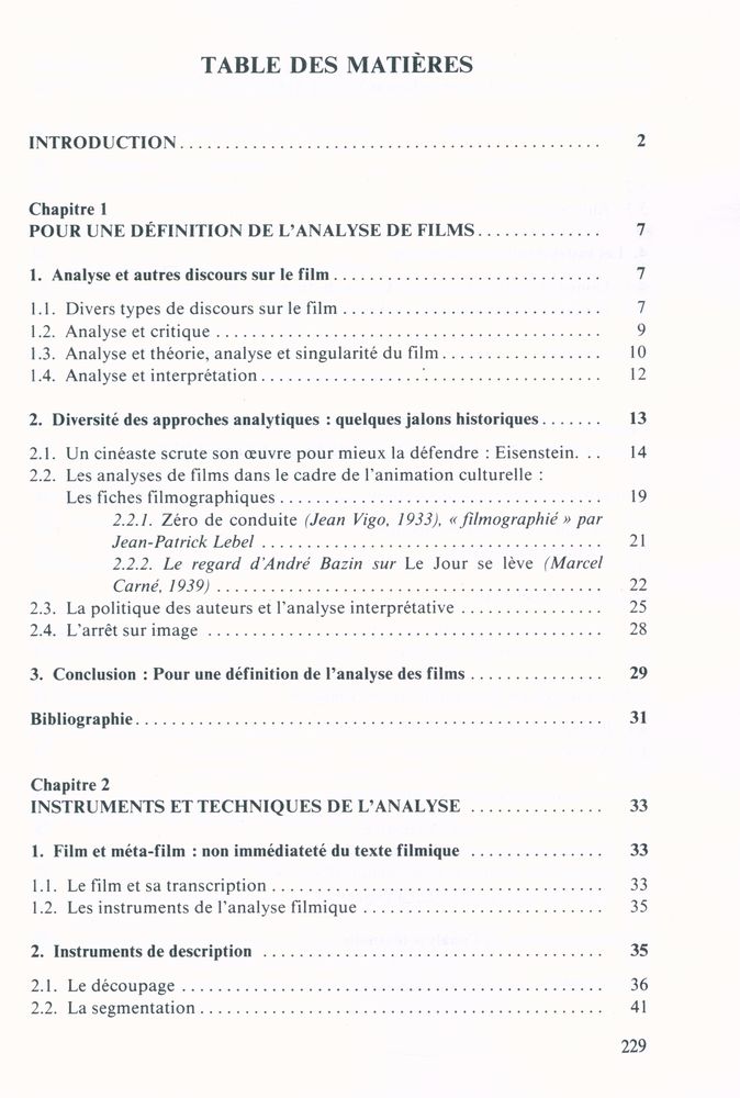 『L'ANALYSE DES FILMS』 2