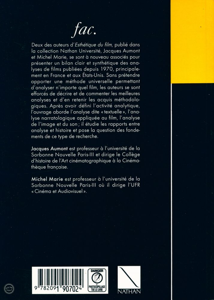 『L'ANALYSE DES FILMS』 7