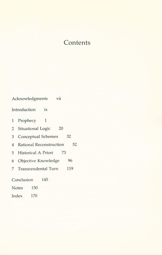 『Historicism and knowledge』 2