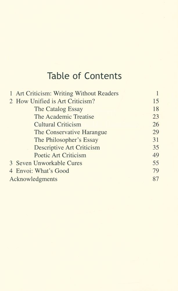 『WHAT HAPPENED TO ART CRITICISM?』 2